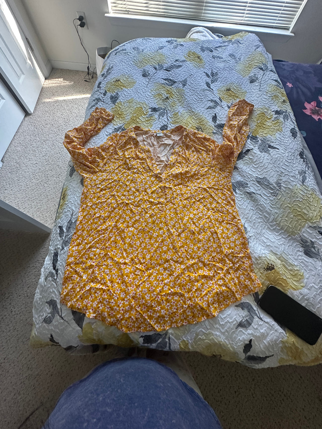 Yellow Floral Blouse