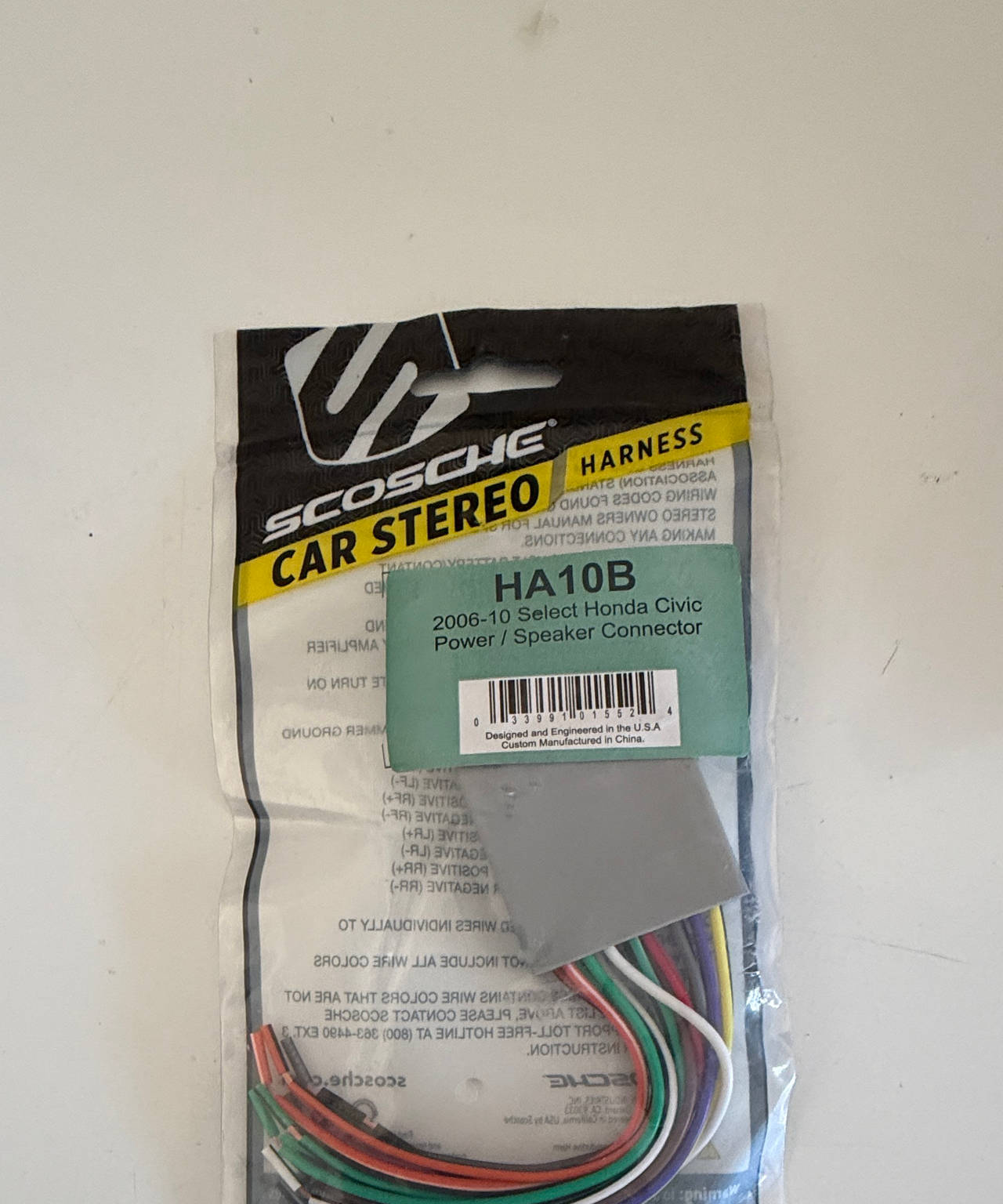 Scosche HA10B 2006-10 Select Honda Civic Power / Speaker Connector