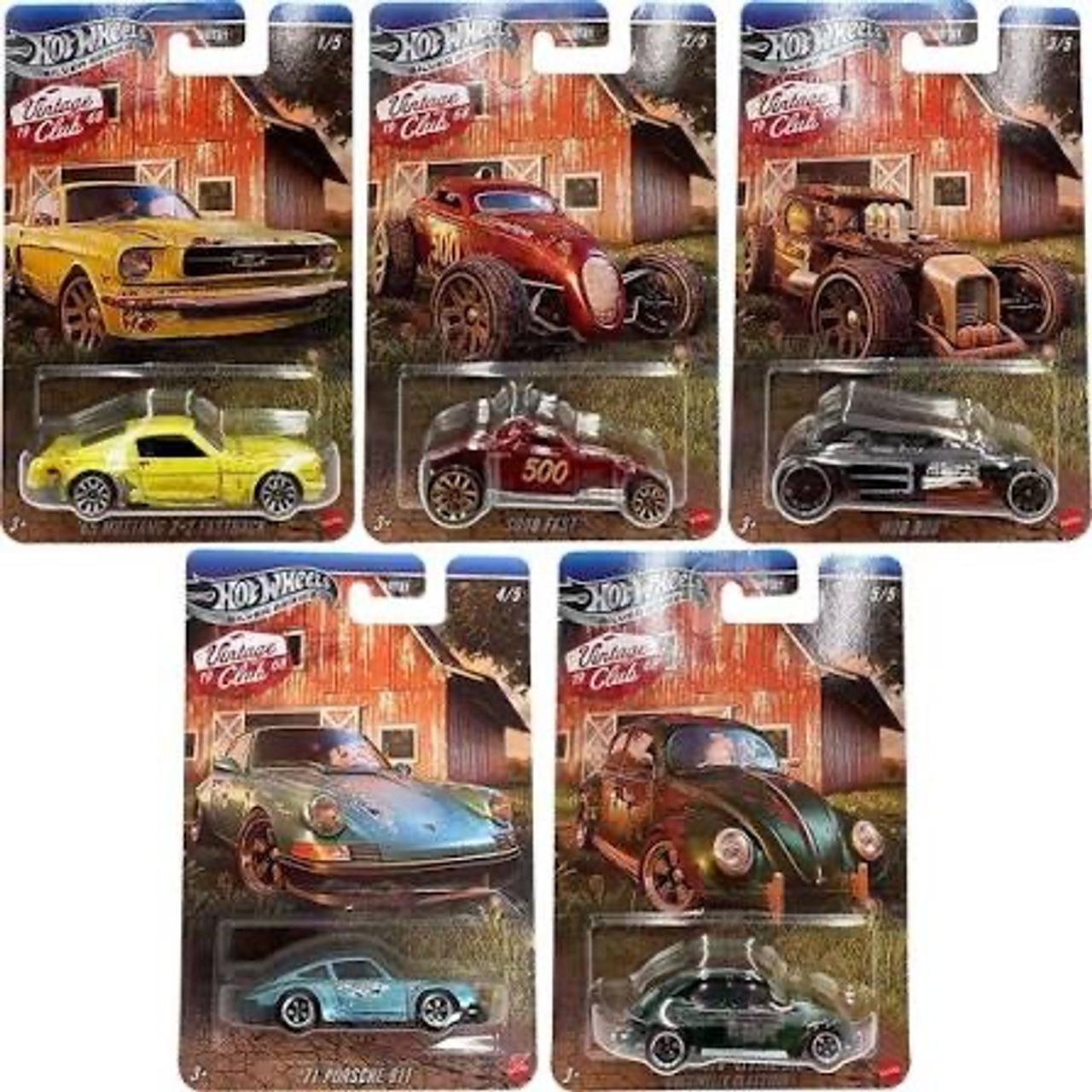 Hot Wheels Vintage Racing Club 2024 Barn Finds Set of 5
