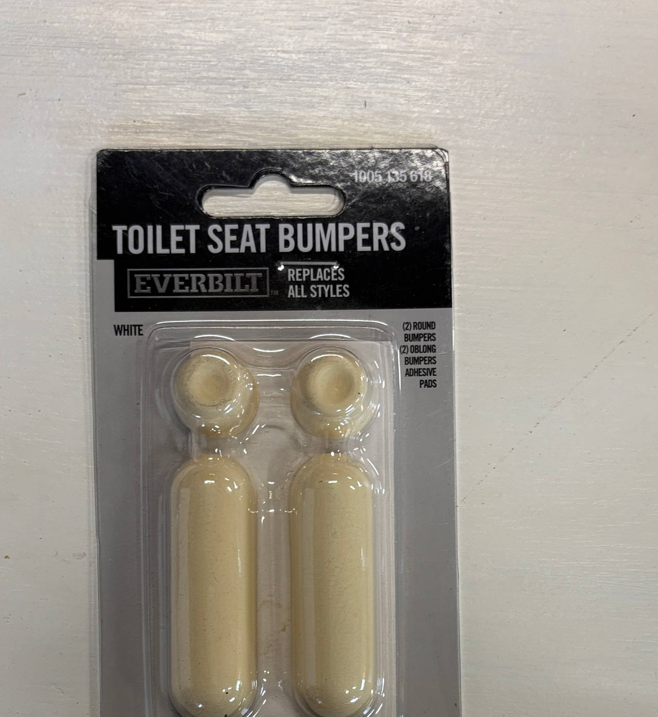 Everbilt White Toilet Seat Bumpers Replaces All Styles