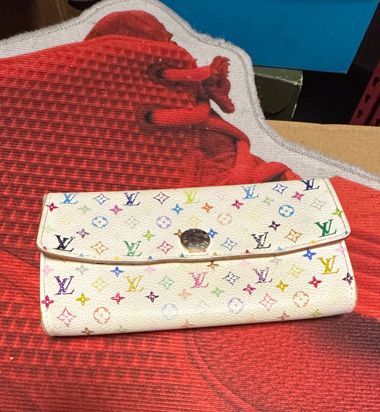 Louis Vuitton Monogram Multicolore Sarah Wallet White