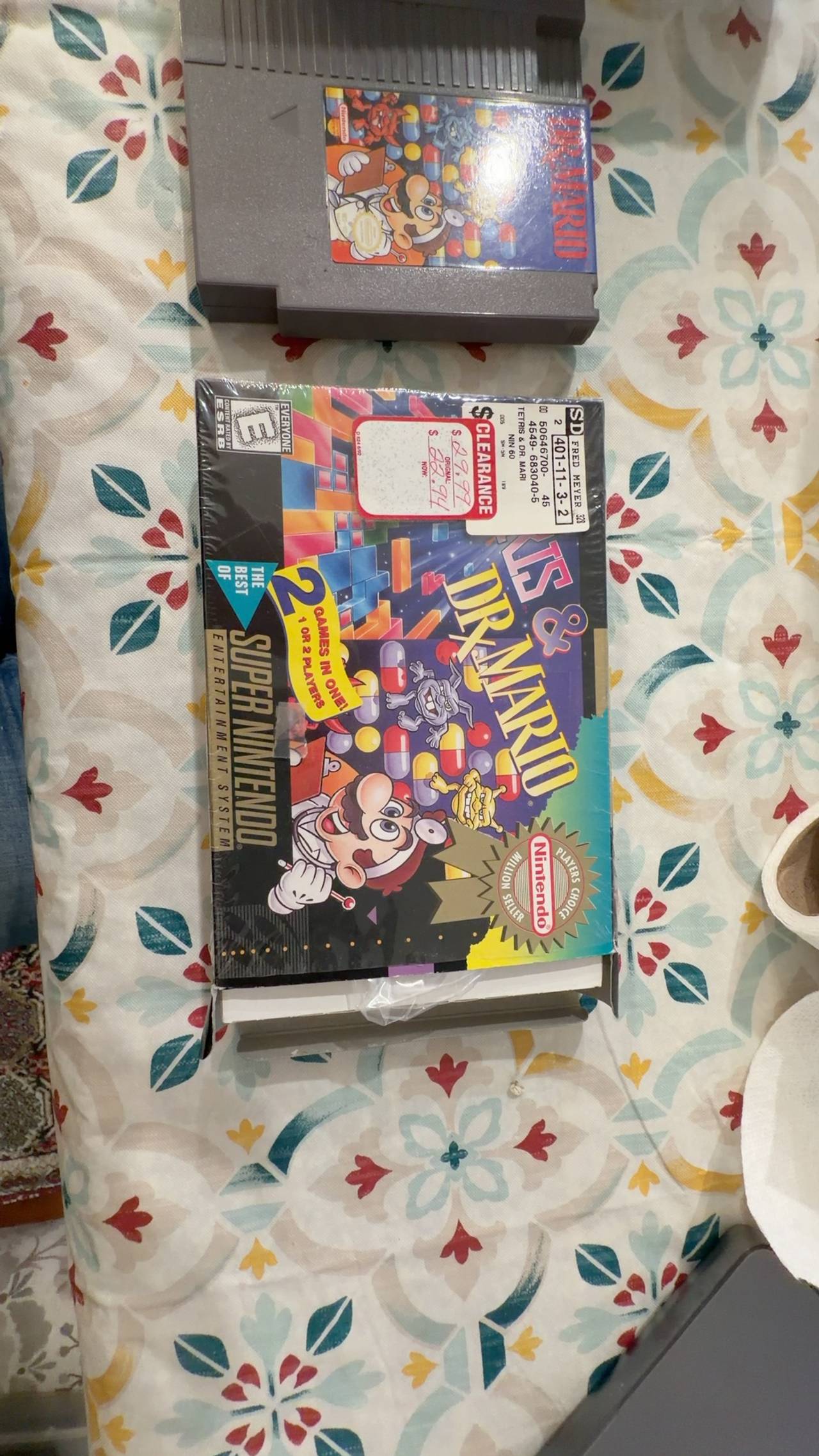 Nintendo SNES Tetris & Dr. Mario Cartridge Box