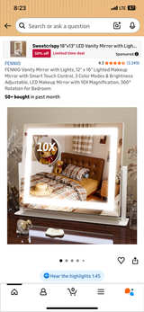 FENNIO Vanity Mirror with Lights, 12" x 16" Lighted Makeup Mirror - Image 1