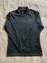 Le Basix Mock Neck Long Sleeve Performance Shirt Size L (Asian 100) Gray - Image 3