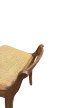 Vintage Carved Wood Vanity Stool - Image 5