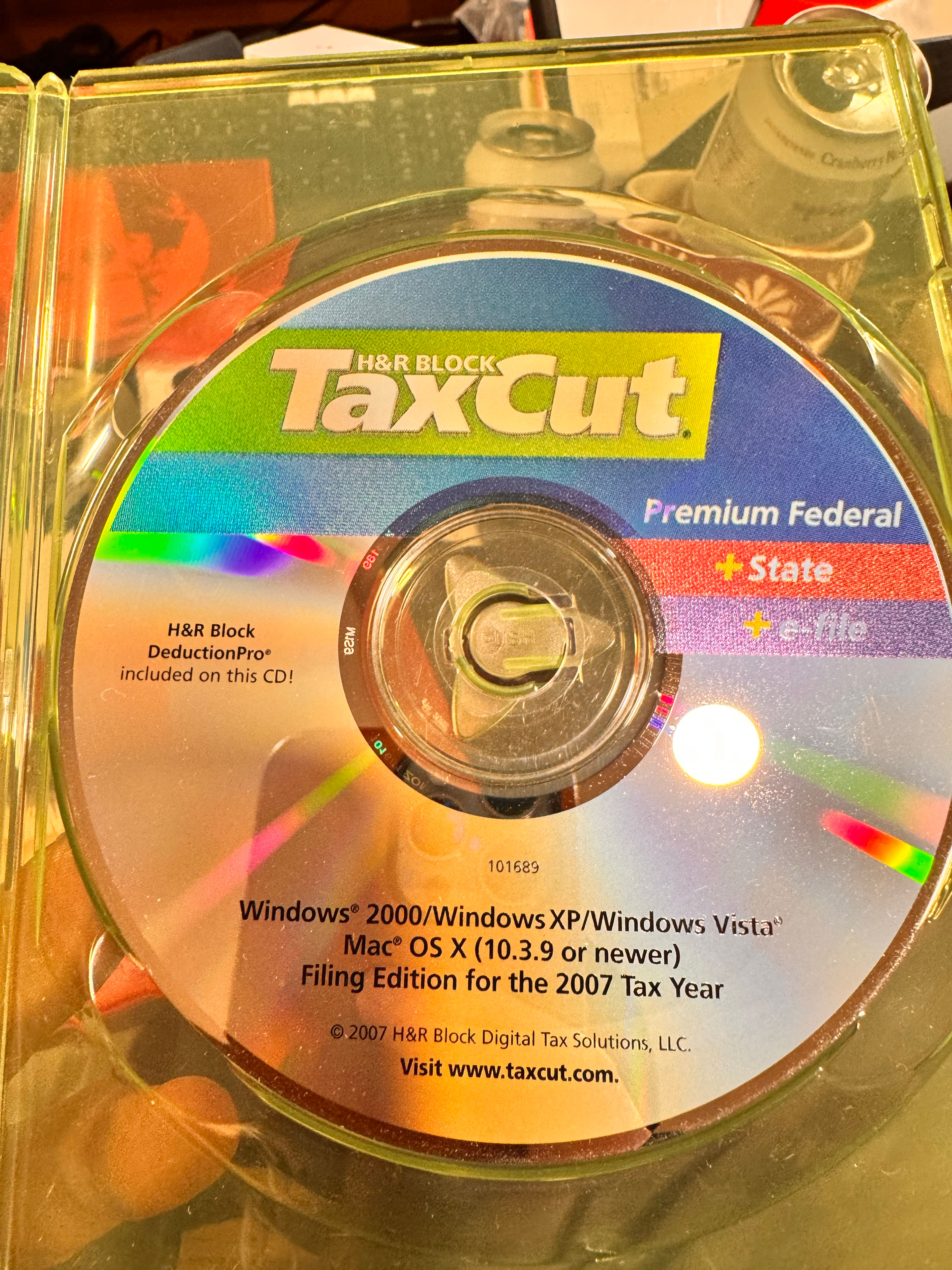 H&R Block TaxCut Premium Federal + State + efile 2007