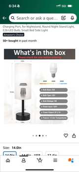 Touch Control Table Lamp with USB Ports-Set of 2 - Image 4