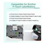 6-Pack of 18mm 0.7" Laminated Tz Tapes Compatible with Brother Tze-141 Tze-241 - Image 3