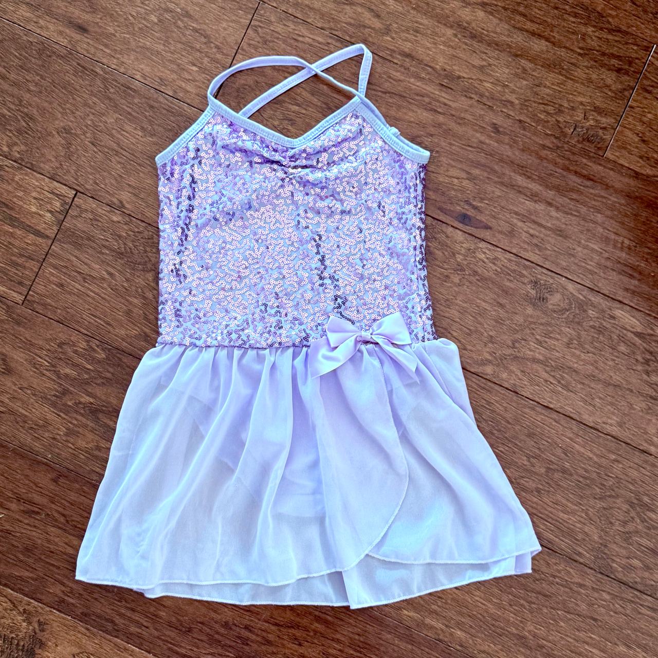 Girls' Size XL Sequin Ballet Dance Dress Lilac Purple 