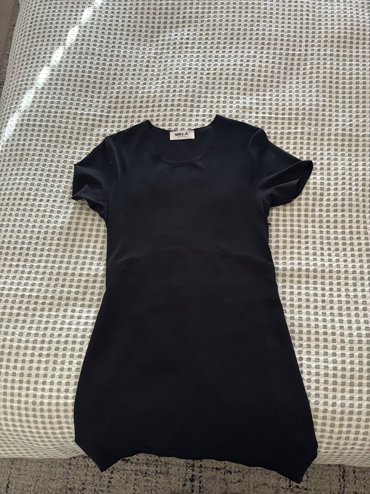 Mela Black Short Sleeve Dress