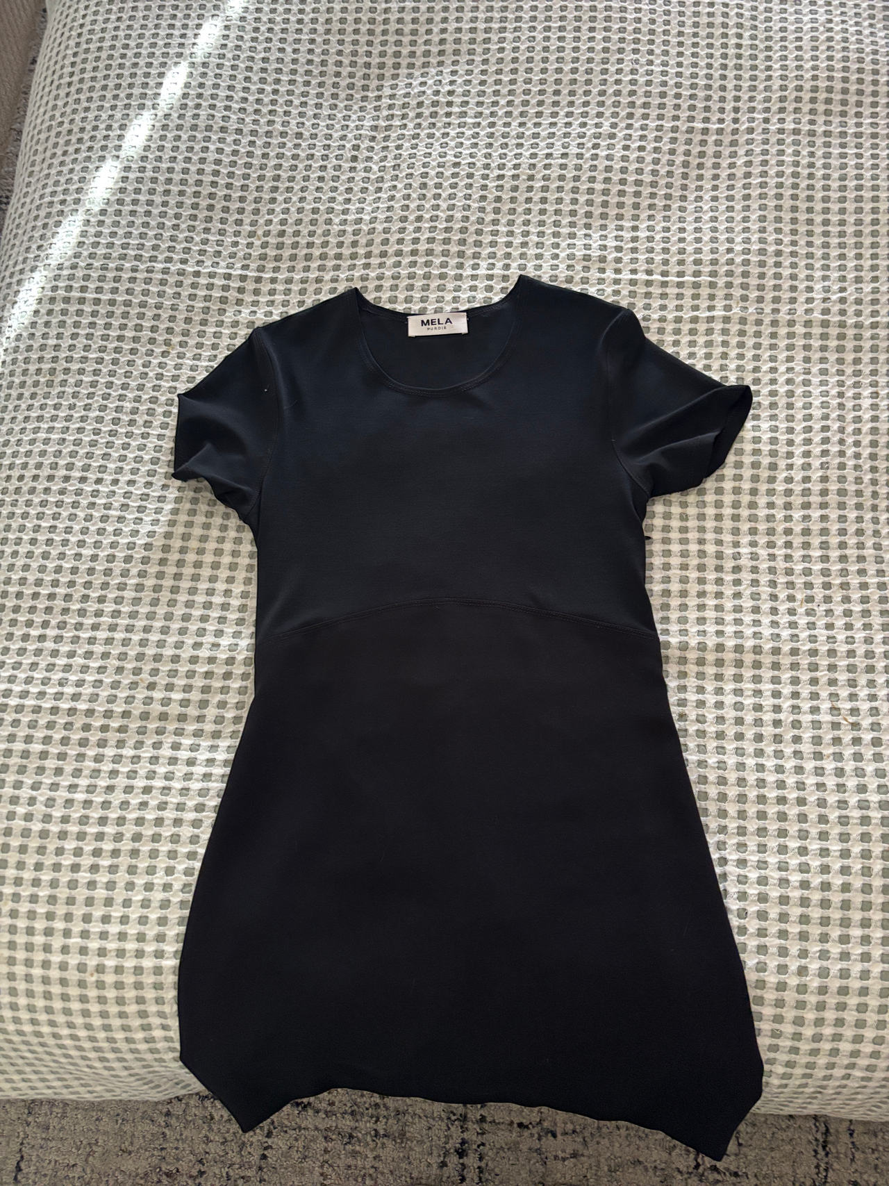 Mela Black Short Sleeve Dress