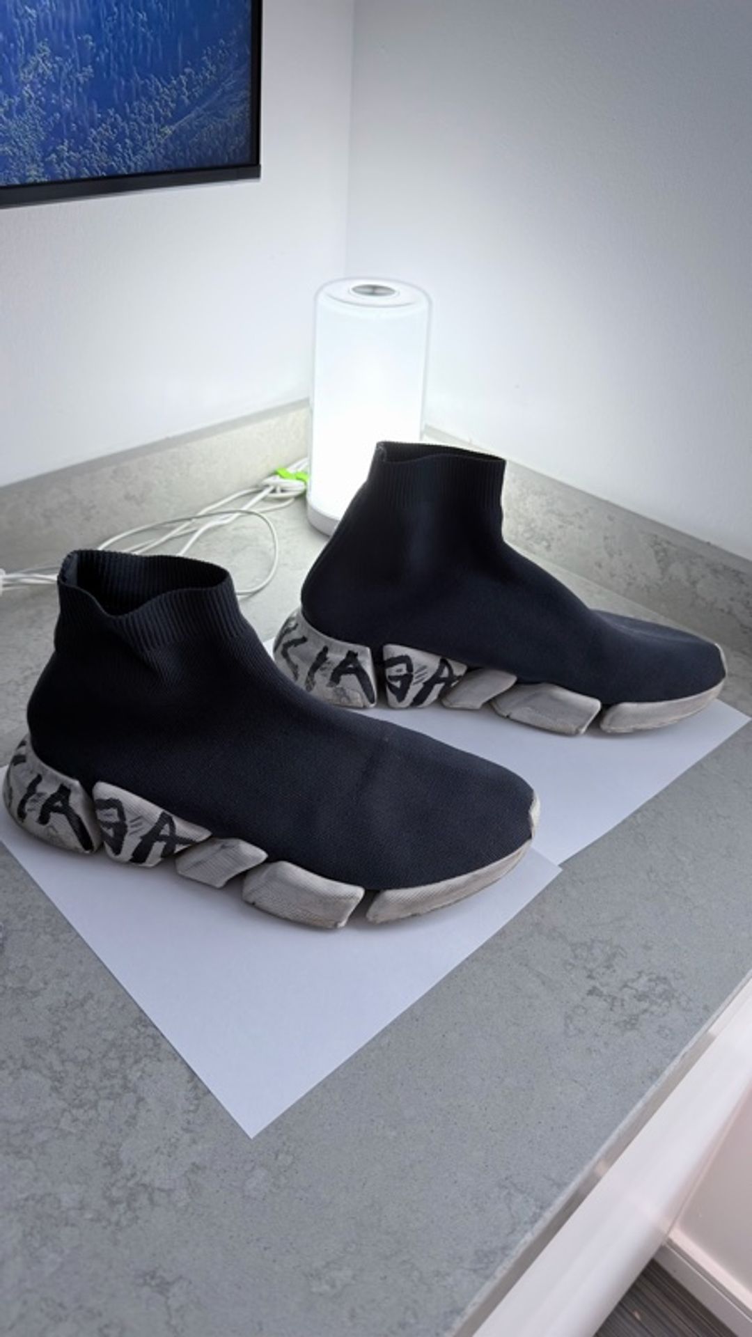 Balenciaga Speed 2.0 Graffiti Sneakers Black