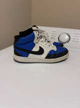 Boys Size 8 Nike Court Vision Mid Royal Blue Black - Image 1