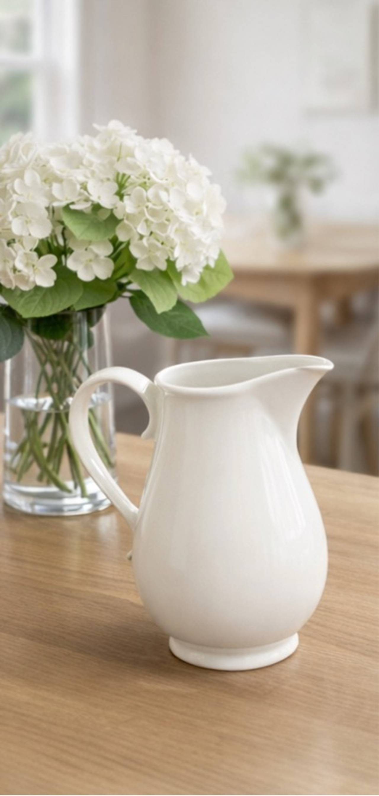 White Porcelain Pitcher