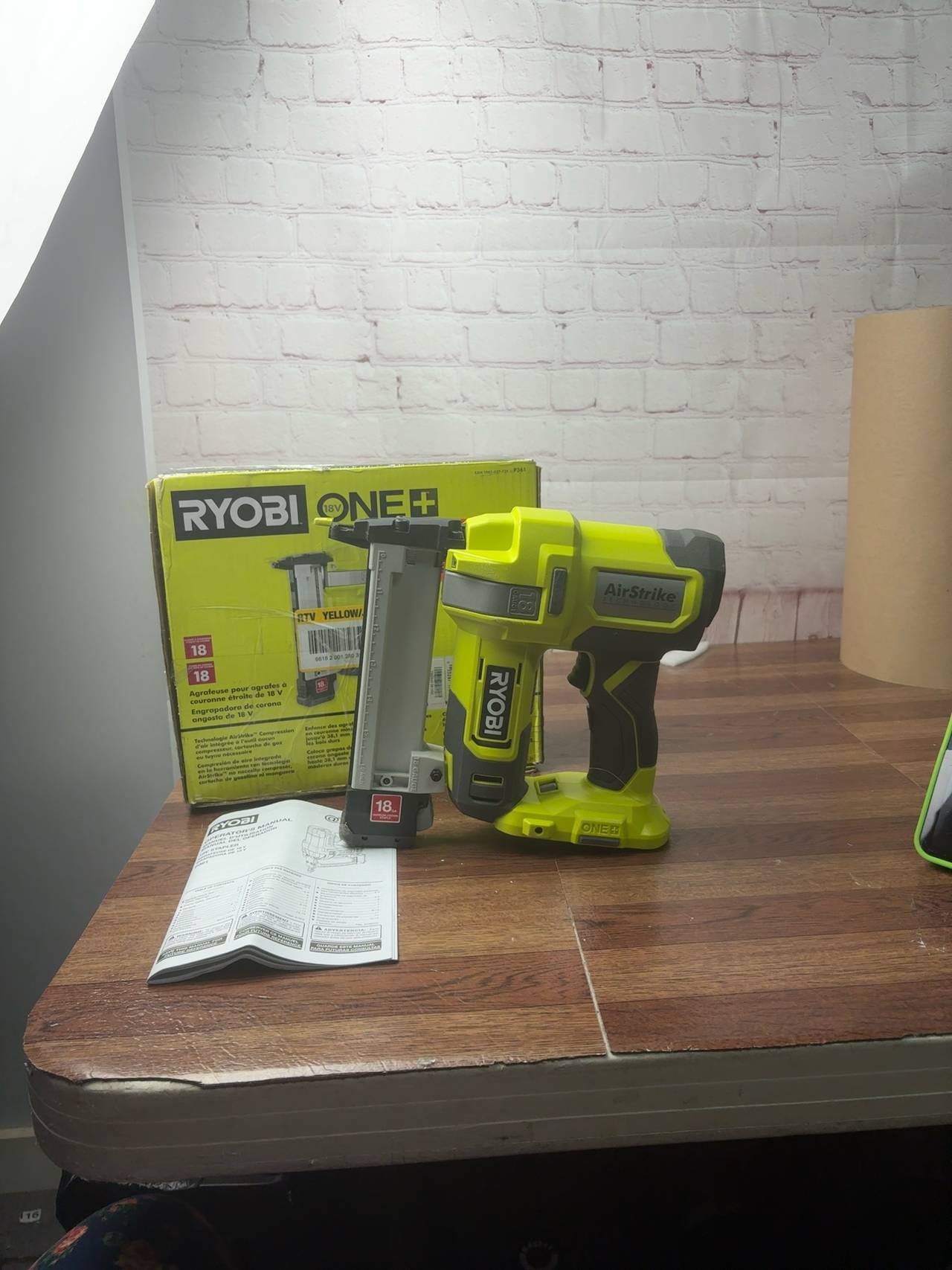 Ryobi ONE+ 18V AirStrike 18-Gauge Cordless Brad Nailer