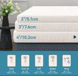 Memory Foam Mattress Topper with Cover and Straps - Image 2