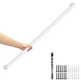 3FT White Iron Hand Railing, Sturdy Safety Staircase Handrails Wall Mount 500lbs - Image 3