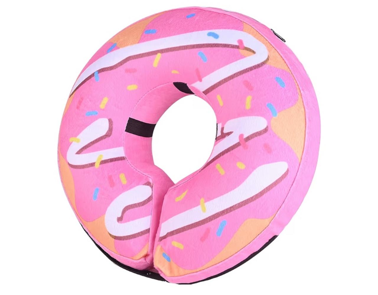 Inflatable Dog Cone, Size Medium Soft Adjustable Blow up Donut Collar