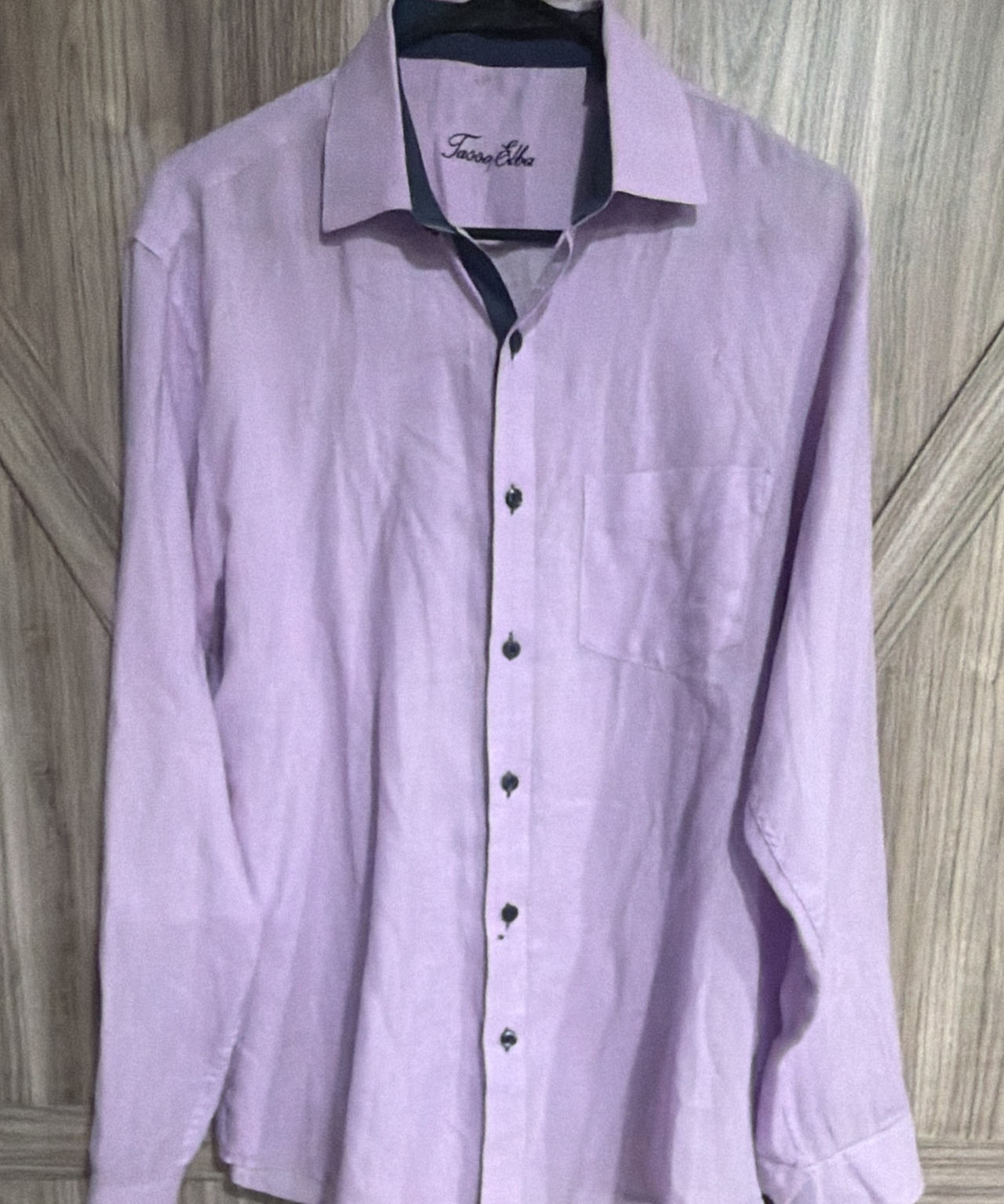 Tasso Elba Men's Linen Blend Button Down Shirt 15-15 1/2
