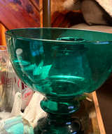 Viking Glass Emerald Green Compote Bowl - Image 1