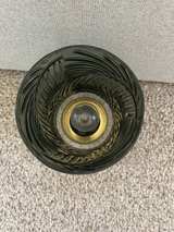 Palm Leaf Glass Cordless Lamp - Green and Gold - Image 2