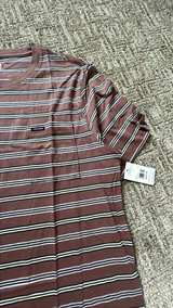NWT Volcom Men's Striped Pocket T-Shirt Medium - Image 3