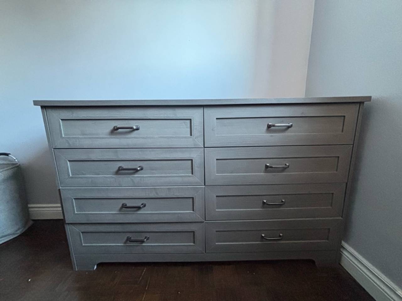 Gray Wooden 6-Drawer Dresser
