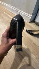 St. John Black Leather Pumps - Image 3
