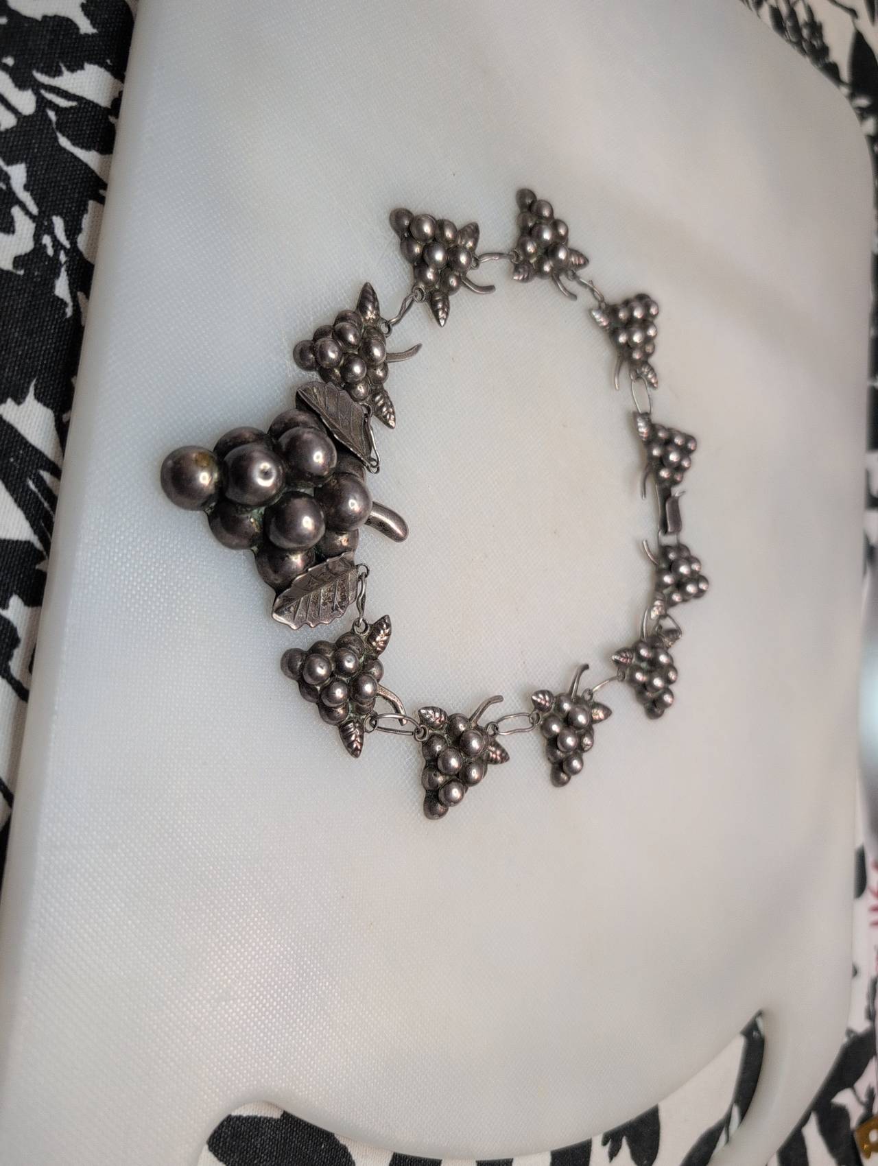 Georg Jensen Sterling Silver Moonlight Grapes Bracelet