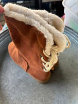 Muks Luks Sunburst Lace Up Suede Boots - Image 1