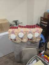 Gnome Burlap Christmas Stockings Set of 4 - Image 1