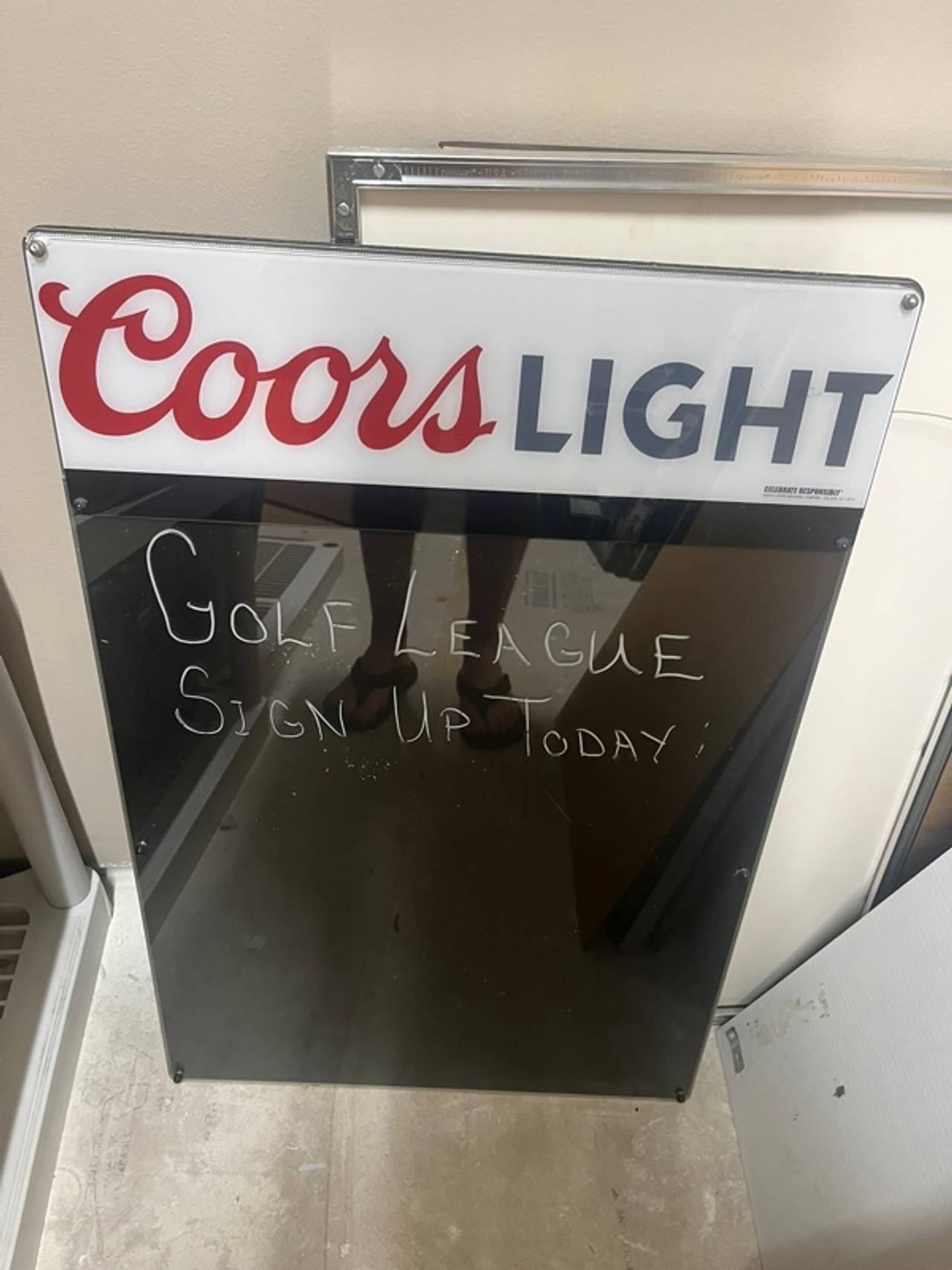 Coors Light Illuminated Dry Erase Board