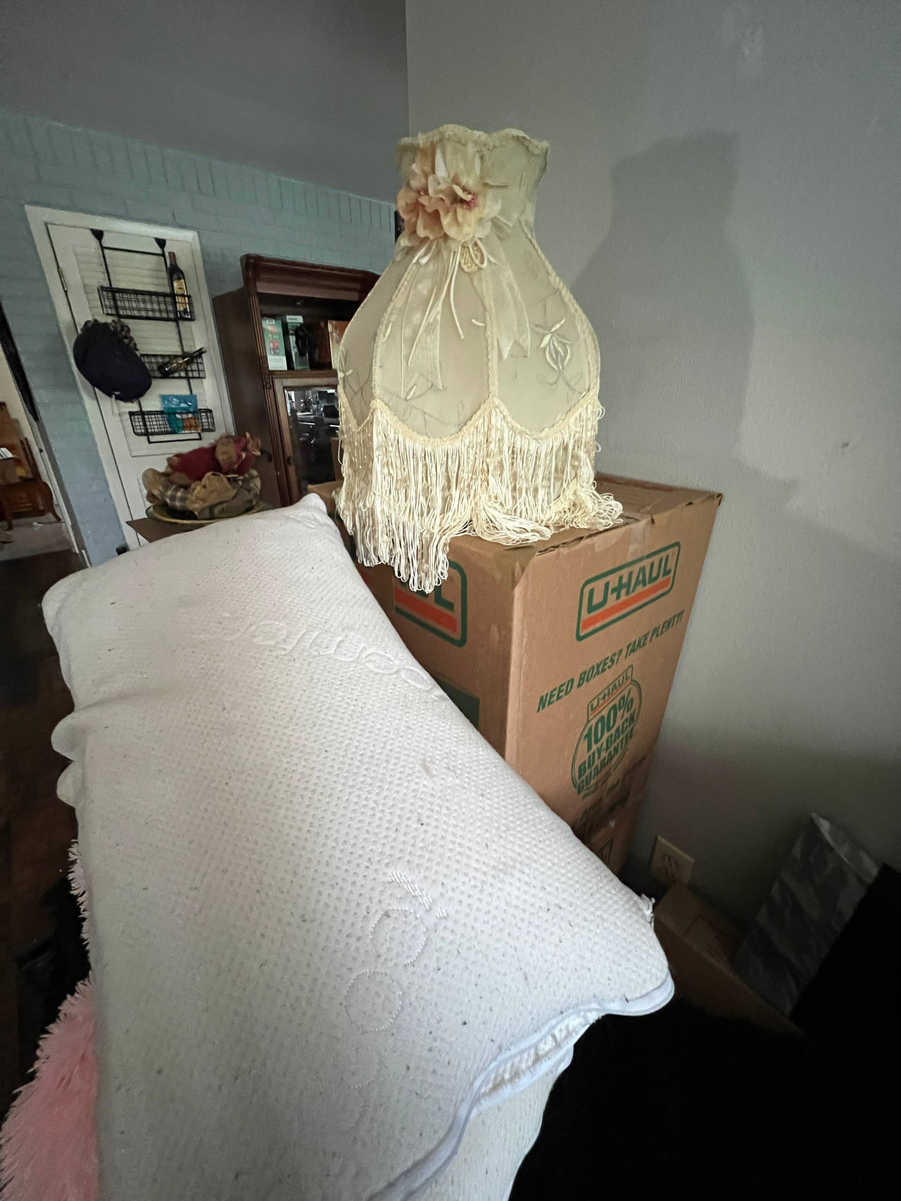 Vintage Fabric Fringe Lampshade