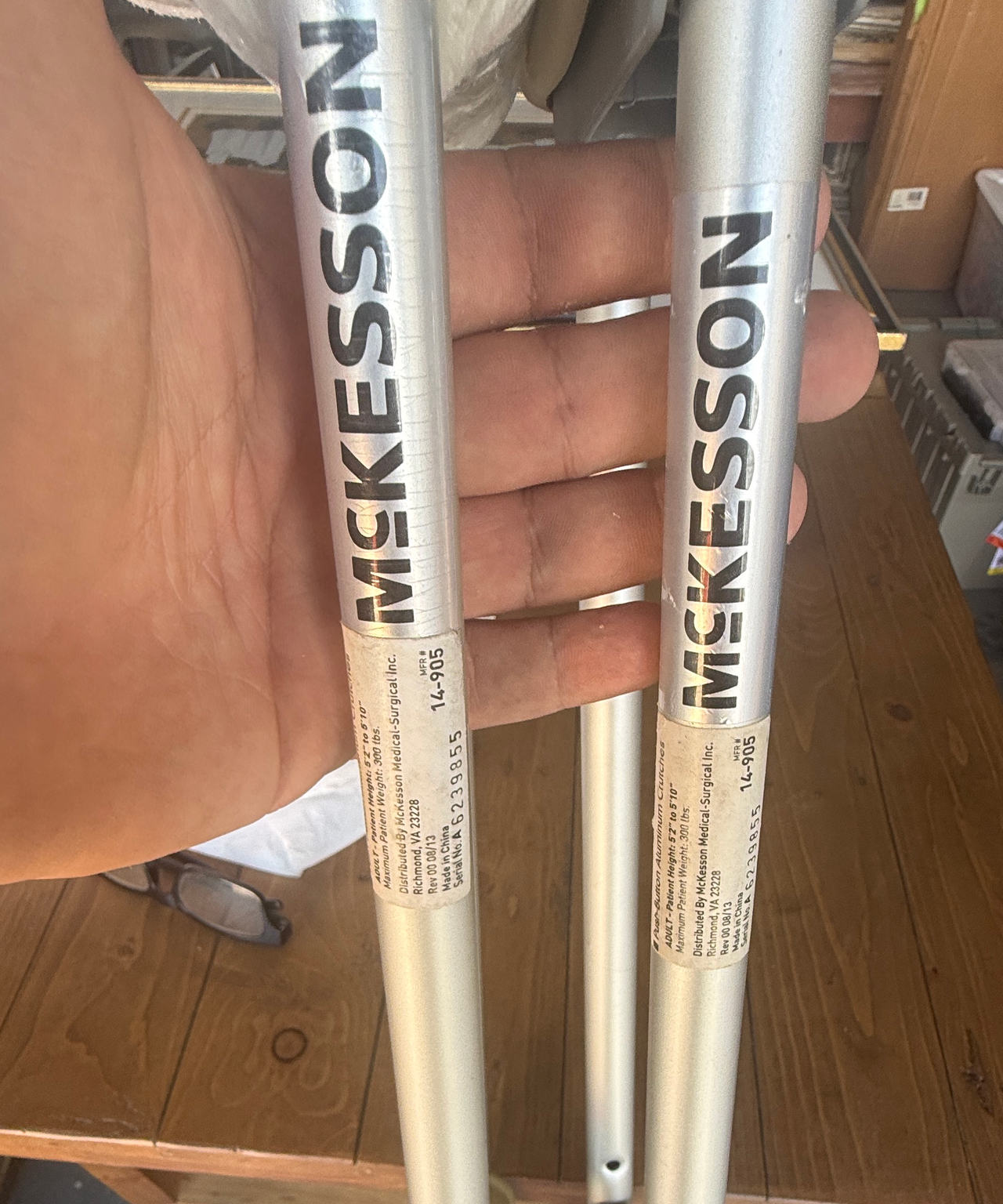 McKesson Push-Button Aluminum Crutches