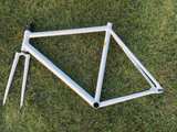 HH Aluminum Track Bike Frame - Havnoonian - Pearlescent White - 54cm Fixie - Image 6