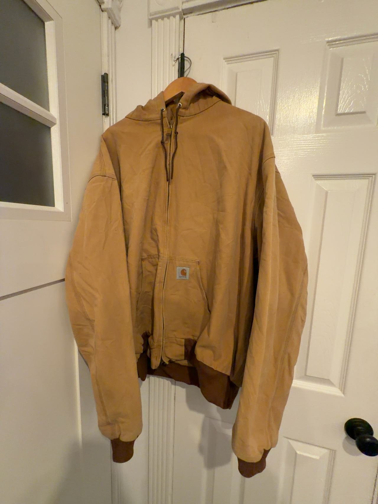Carhartt J140 Brown Quilted Work Jacket Large 