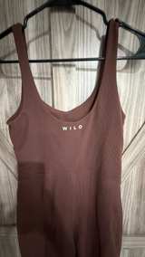 Small Wildflower Cases WILO Ribbed Flare Jumpsuit Brown - Image 2