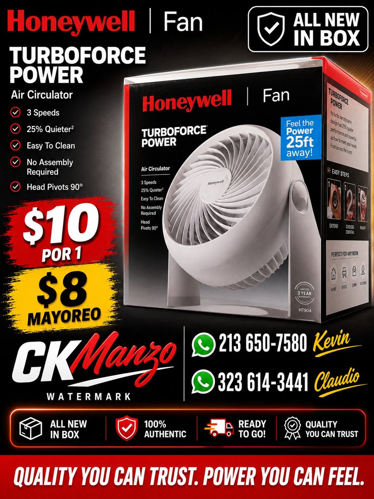 $10 Honeywell TurboForce Power Air Circulator Fan