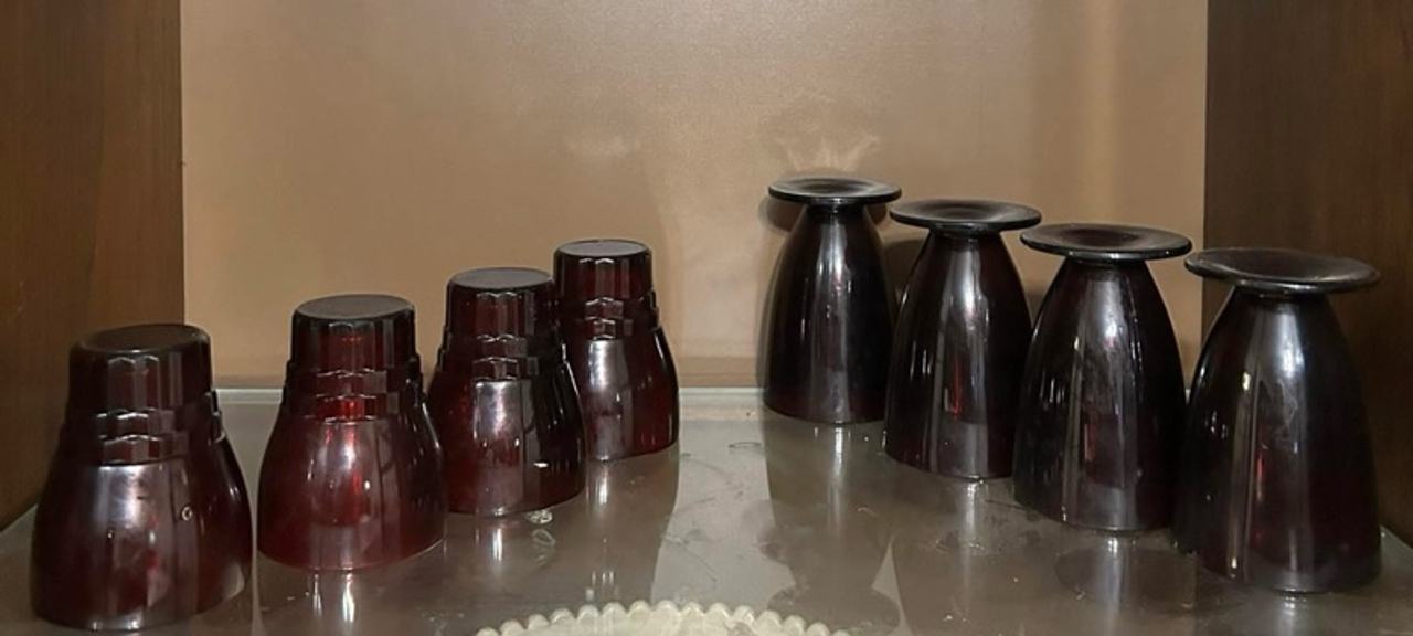 Anchor Hocking Royal Ruby Red Footed Tumblers Set