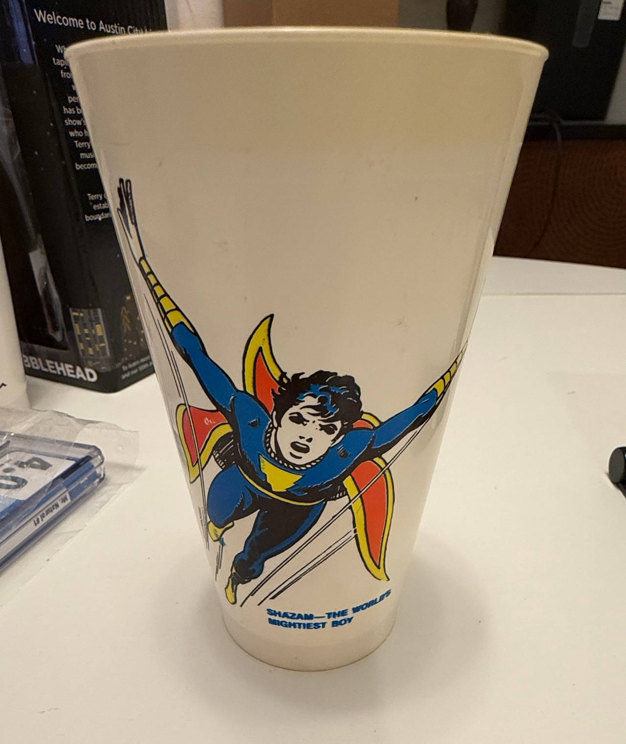 Vintage 1970s 7-Eleven Slurpee Cup Captain Marvel Jr.