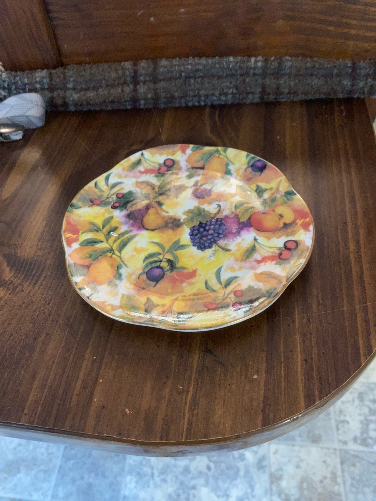Royal Danube Fruit Chintz Plate 10.5" Gold Rim