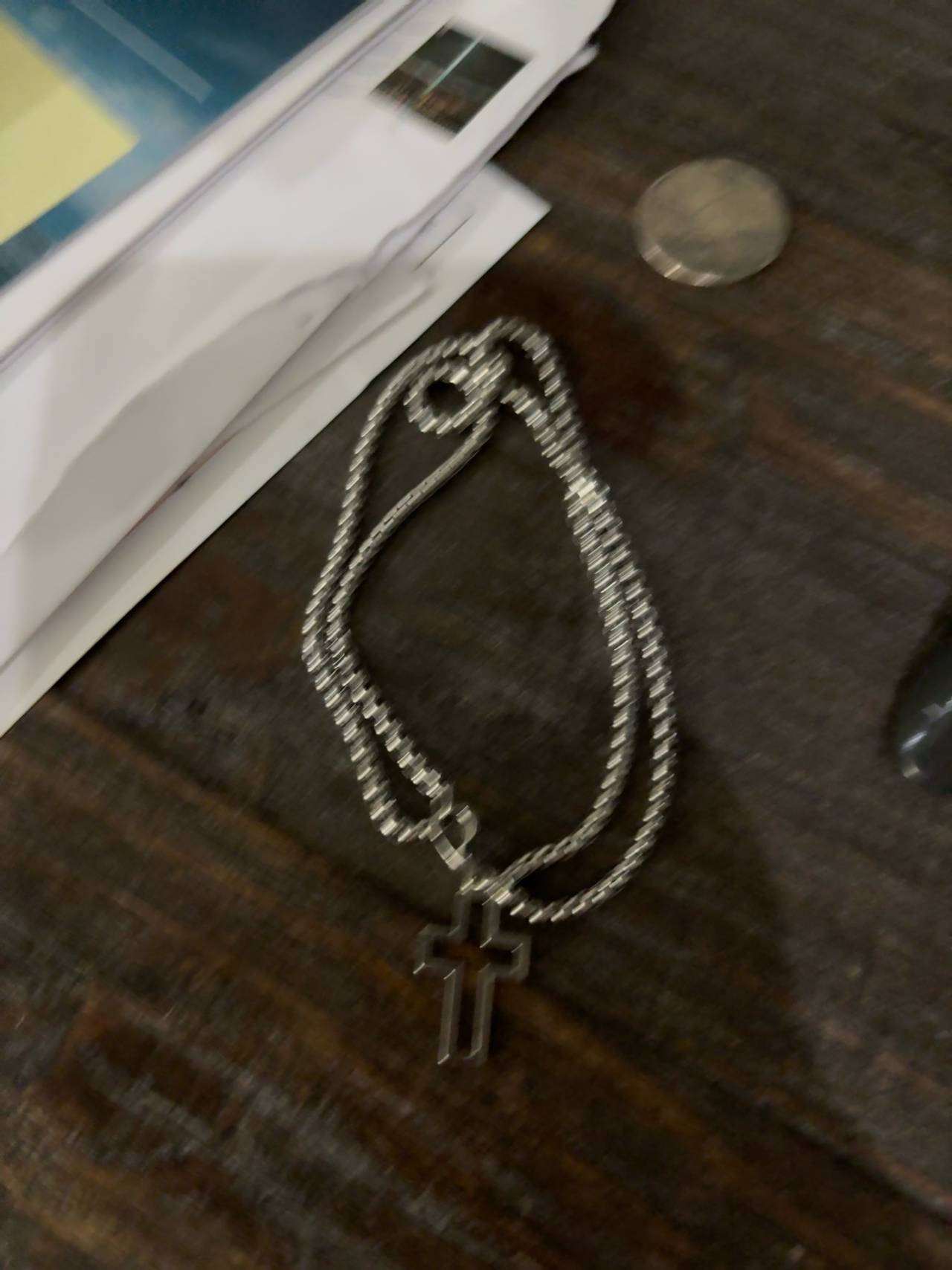 Rolo Chain Bracelet with Cross Charm