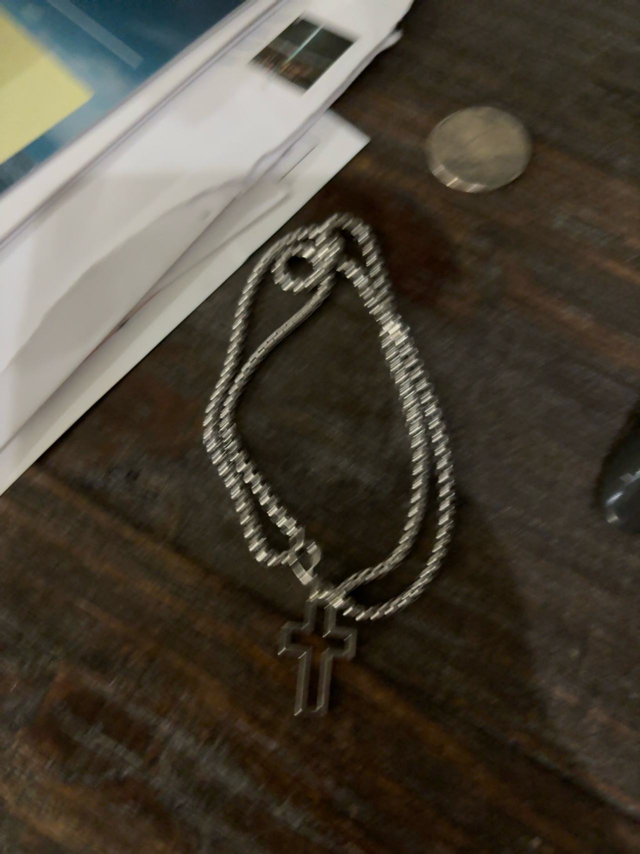 Rolo Chain Bracelet with Cross Charm