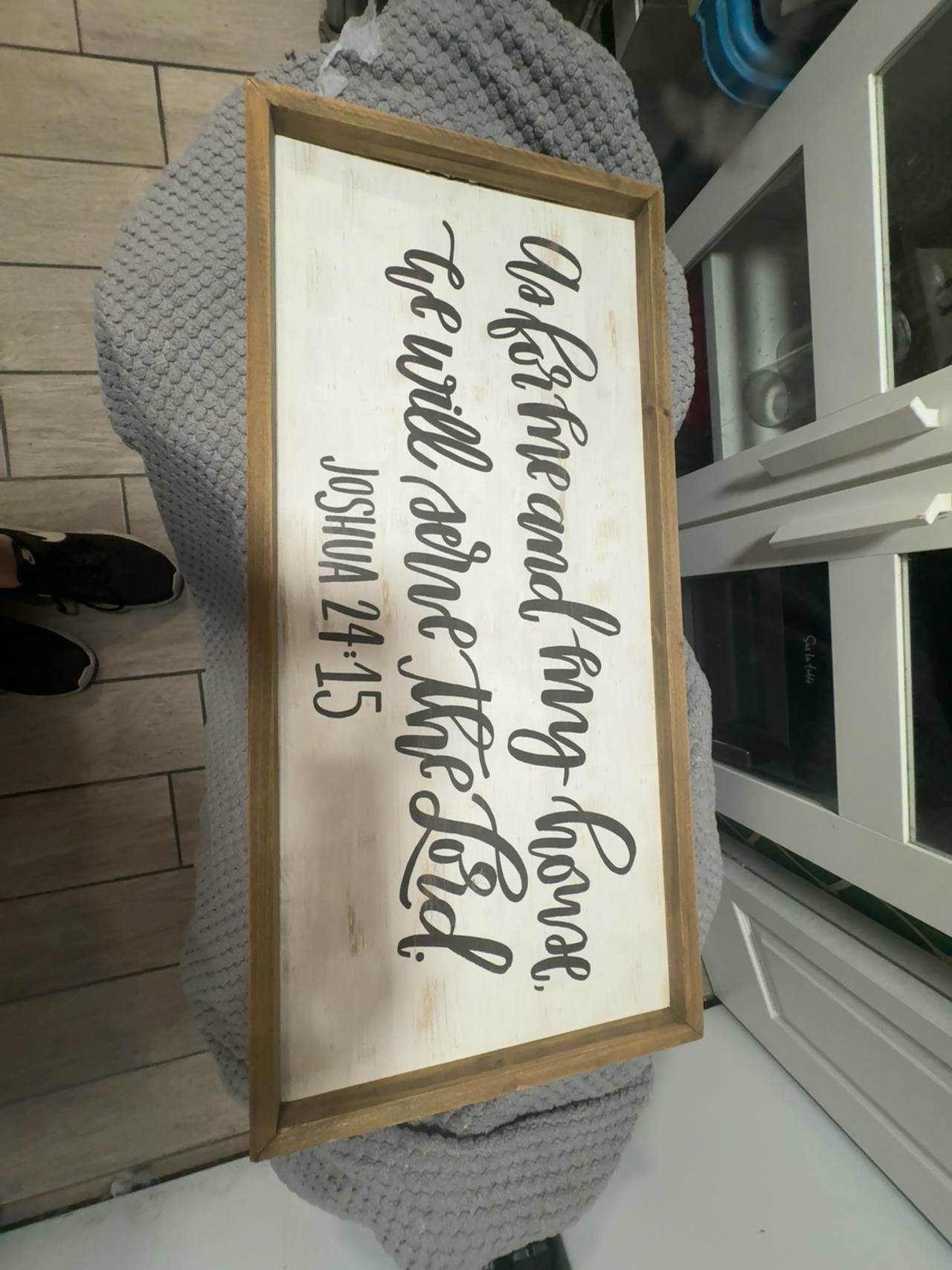 Heart & Honey Creations As For Me And My House Wooden Sign