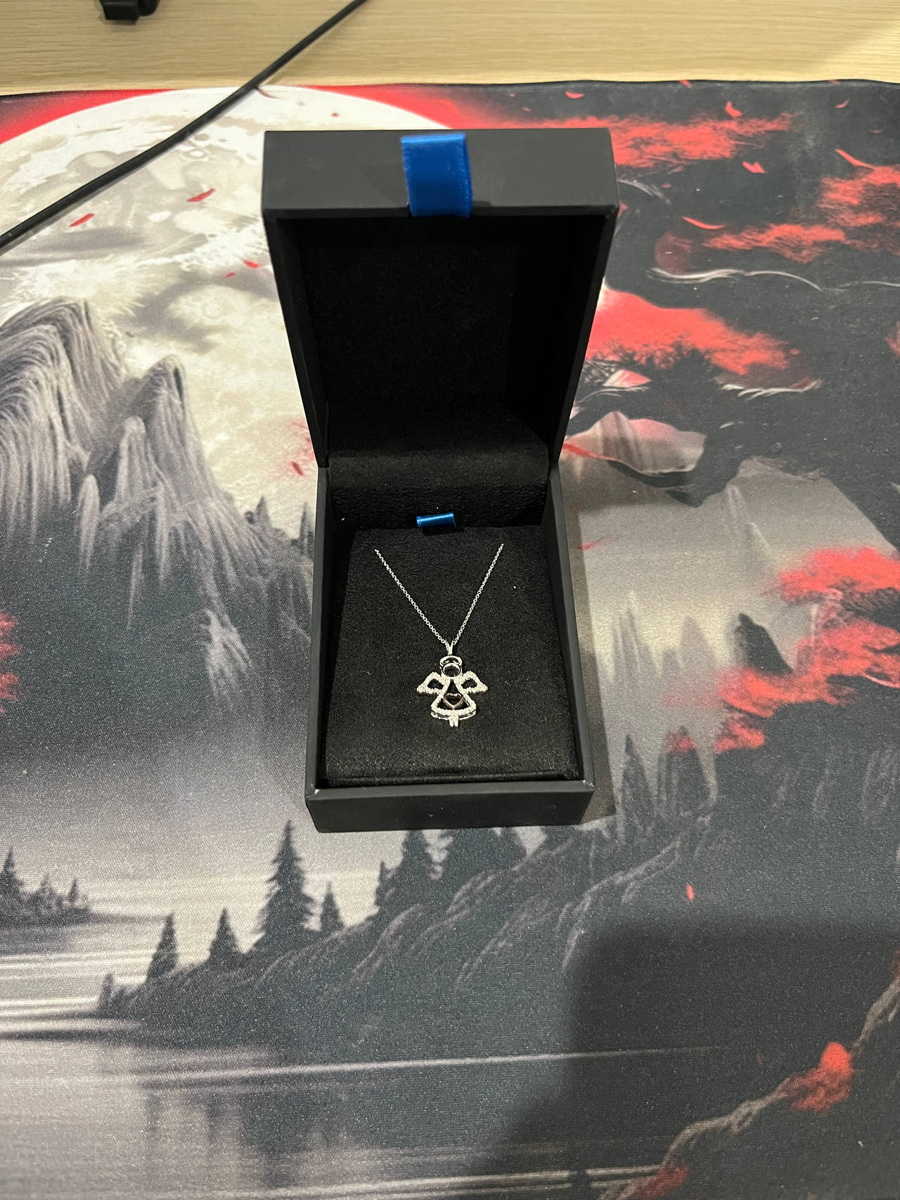Silver Angel Pendant Necklace