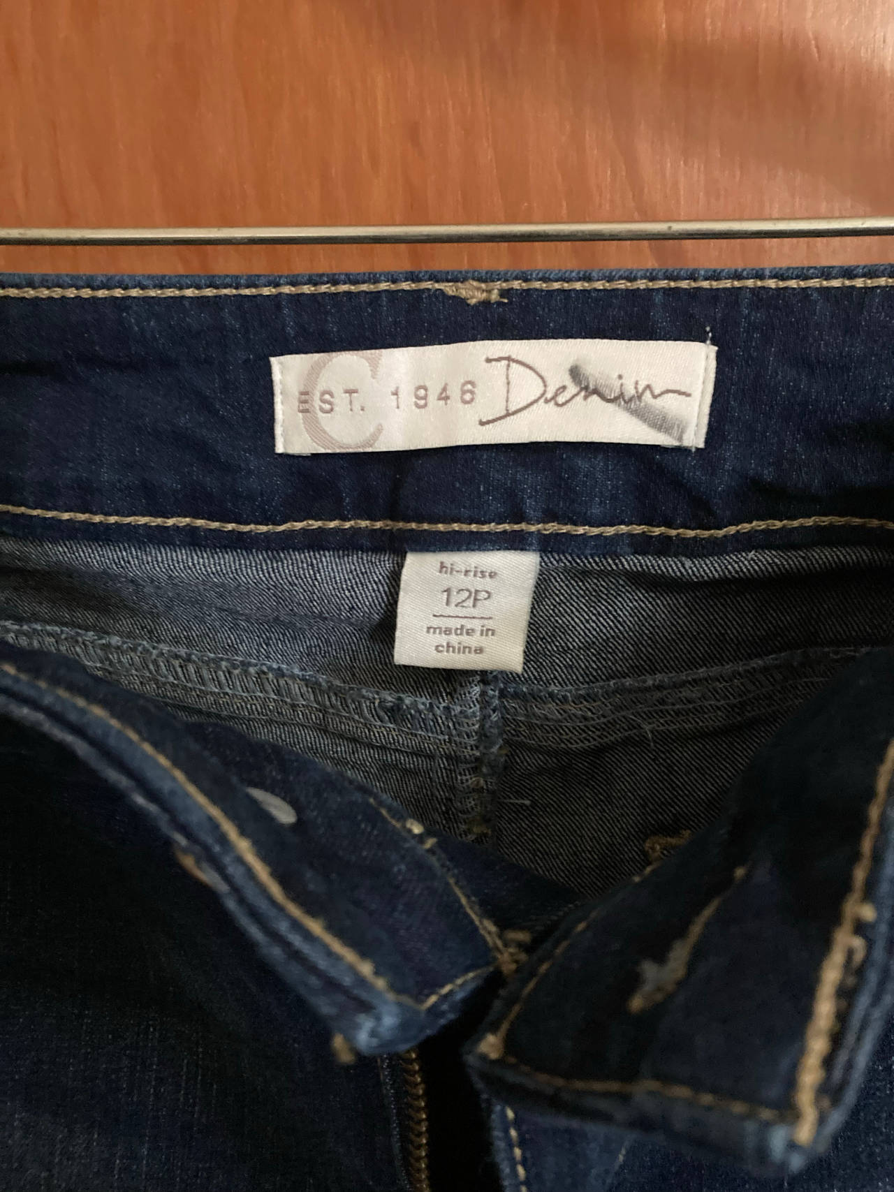 C. Denim Hi-Rise Jeans