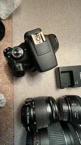 Canon EOS Rebel T7 DSLR Camera with 18-55mm, 75-300mm, and 50mm Lenses with bag - Image 7