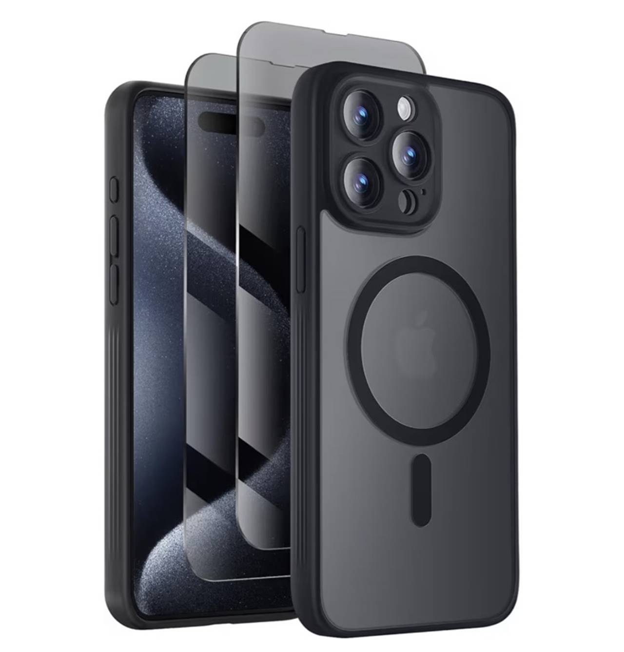 Designed for iPhone 15 Pro Max Case, Compatible with MagSafe, with Privacy Scree
