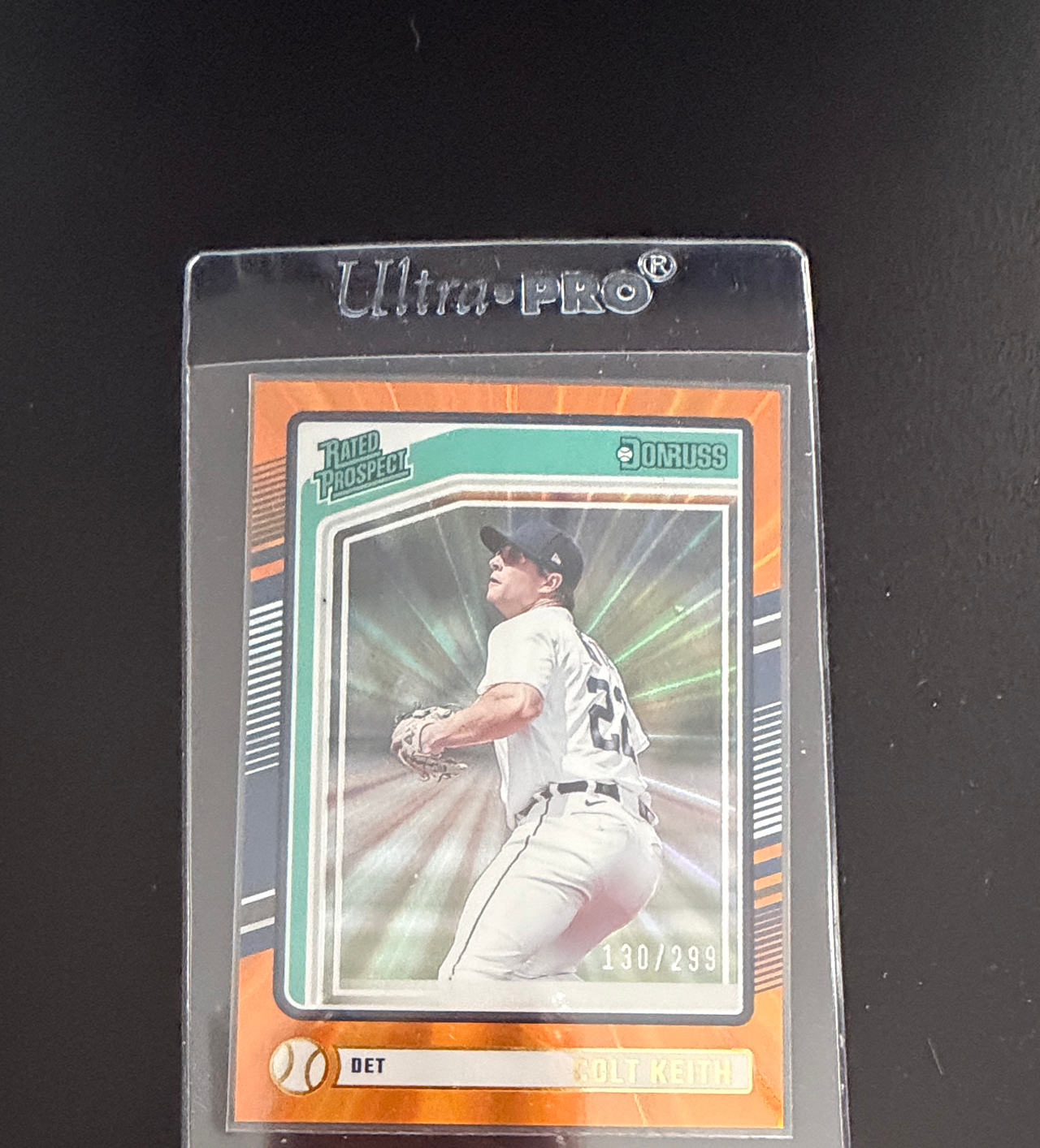 2023 Donruss Colt Keith Rated Prospect Orange Holo Laser #130/299