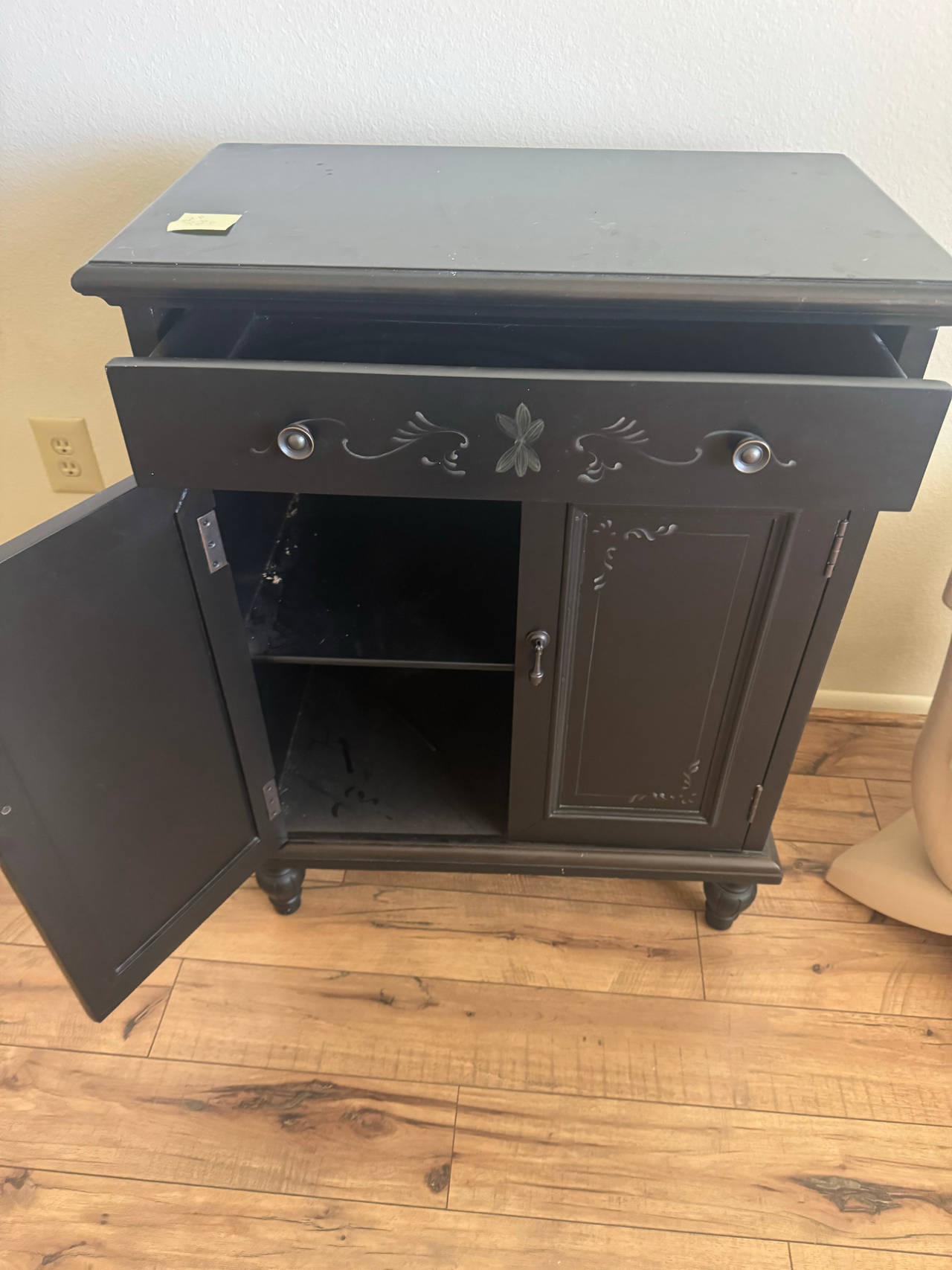 Black Wooden Accent Cabinet